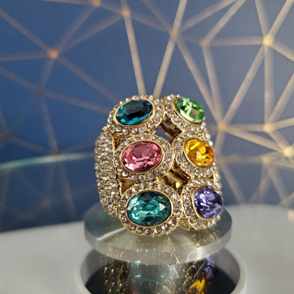 💎AKKAD "LA Dolce Vita" Pavé Cocktail Ring💎